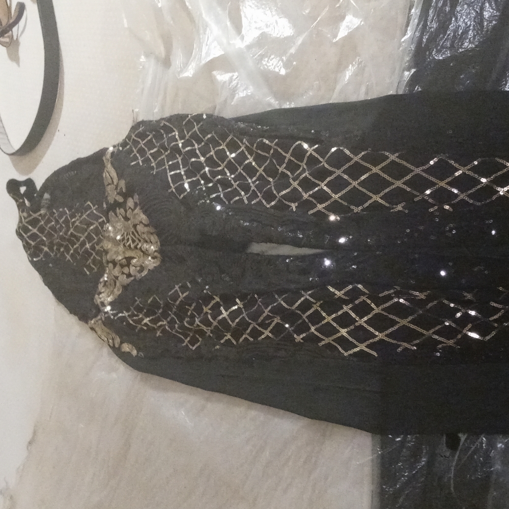 Black and gold jumpsuit